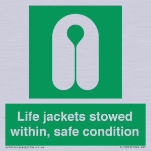 Life jackets stowed within